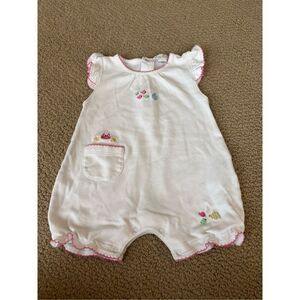 Kissy Kissy 3-6m embroidered romper
